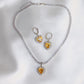 Royal Heart Choker Necklace and Earring Set