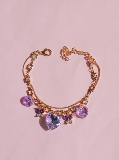 Pinkie Crystal Heart Bracelet