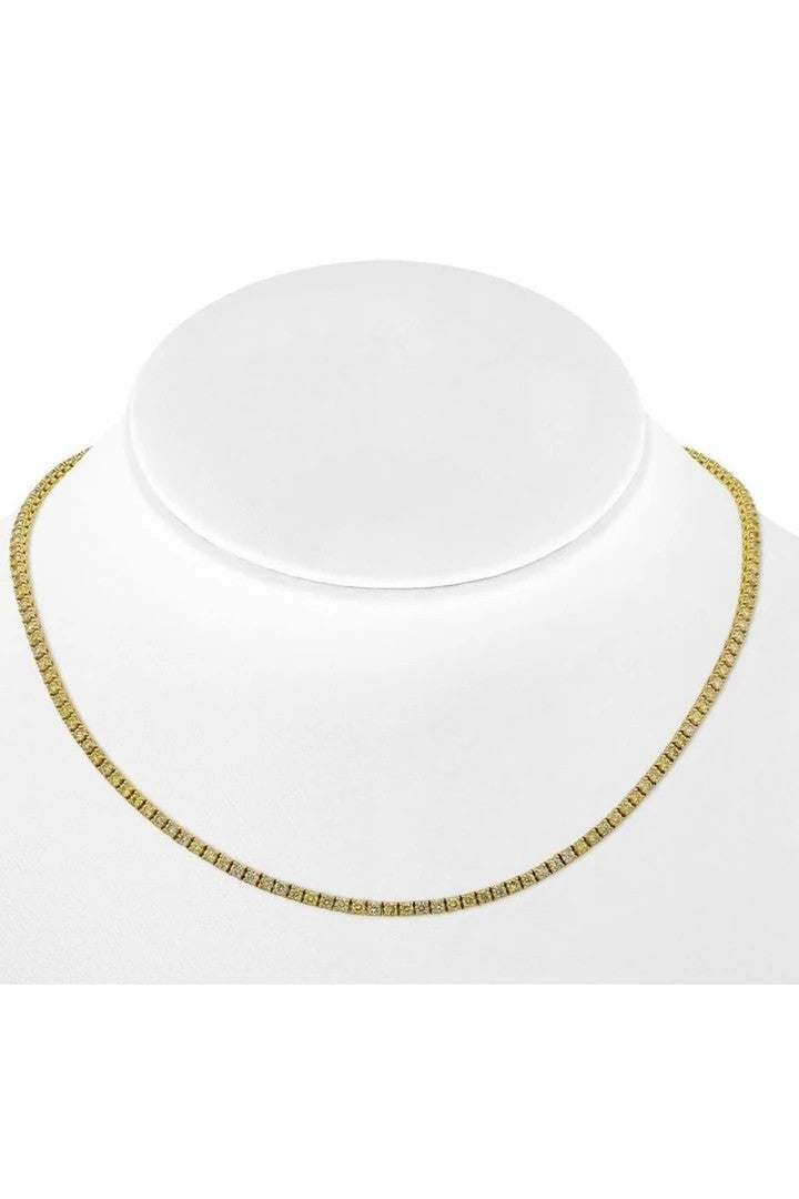 Yellow Zircon Stone Waterway Necklace - gold
