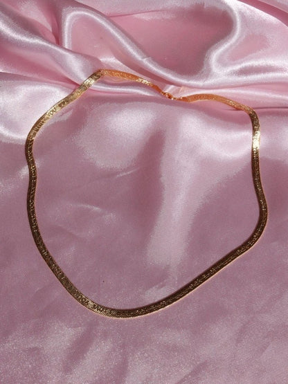 I Love You Flat Chain Necklace Thick