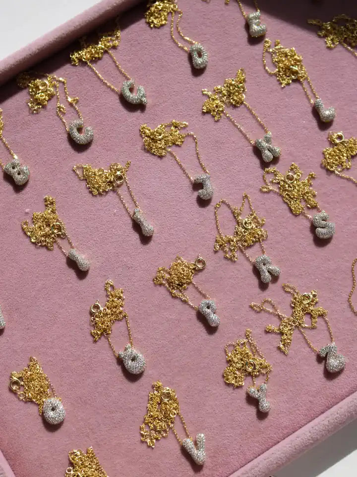 Dazzle Spark Personalized Name 925 Silver Necklace