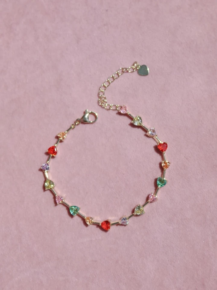 Colorful Heartline Bracelet