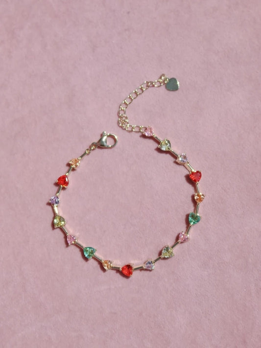 Colorful Heartline Bracelet
