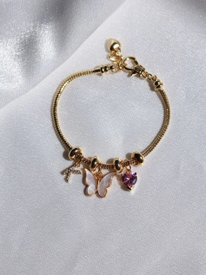 Butterfly & Heart Bracelet