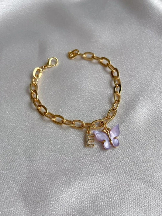 Letter Butterfly Bracelet