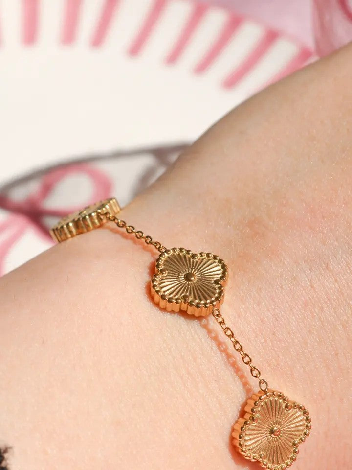 Flower Shaped Steel Bracelet