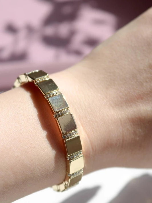 Gold Shine Elastic Bracelet