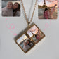 White Mystic Book Eye Personalized Photo Locket Necklace