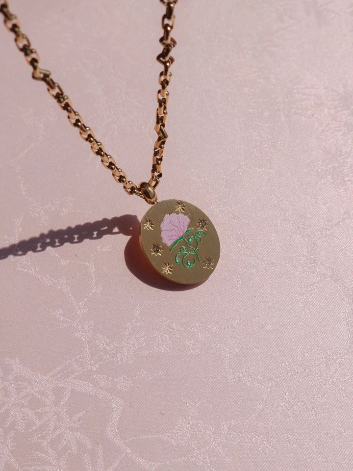 Vintage Fan Flower Vintage Necklace