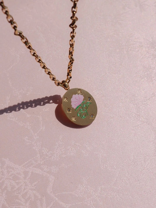 Vintage Fan Flower Vintage Necklace