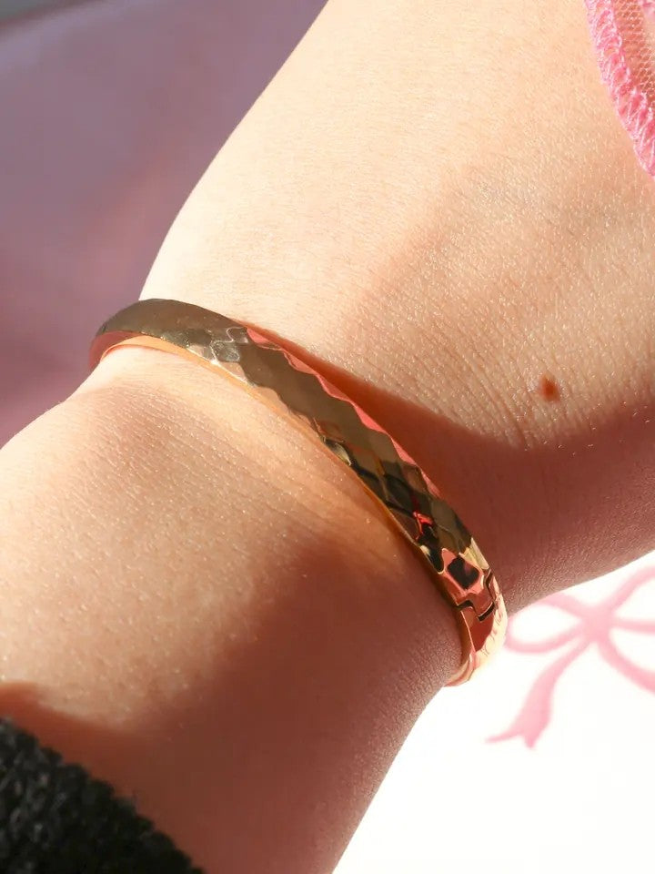 Prism Design Gold Steel Bracelet