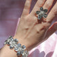 Flower Bracelet And Ring Set