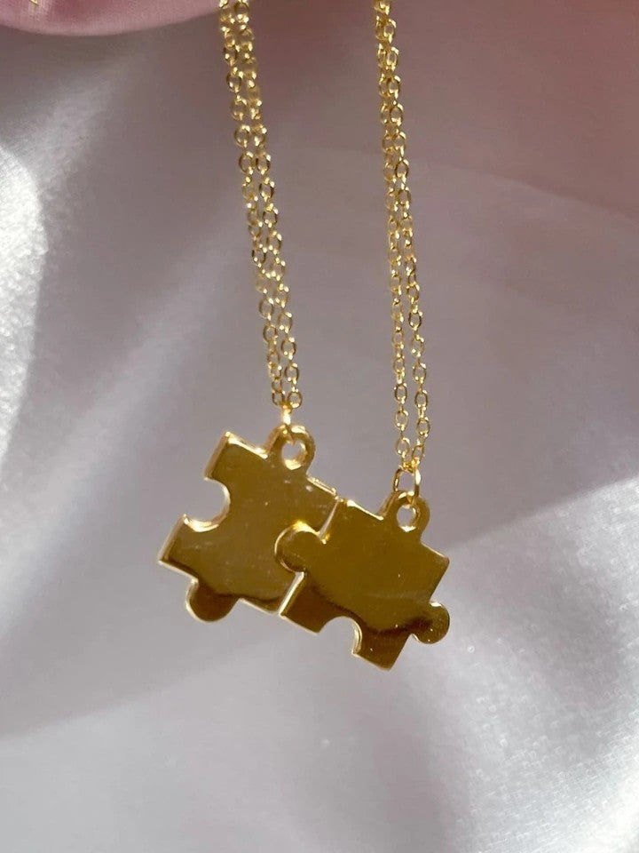 Puzzle Couple Necklace