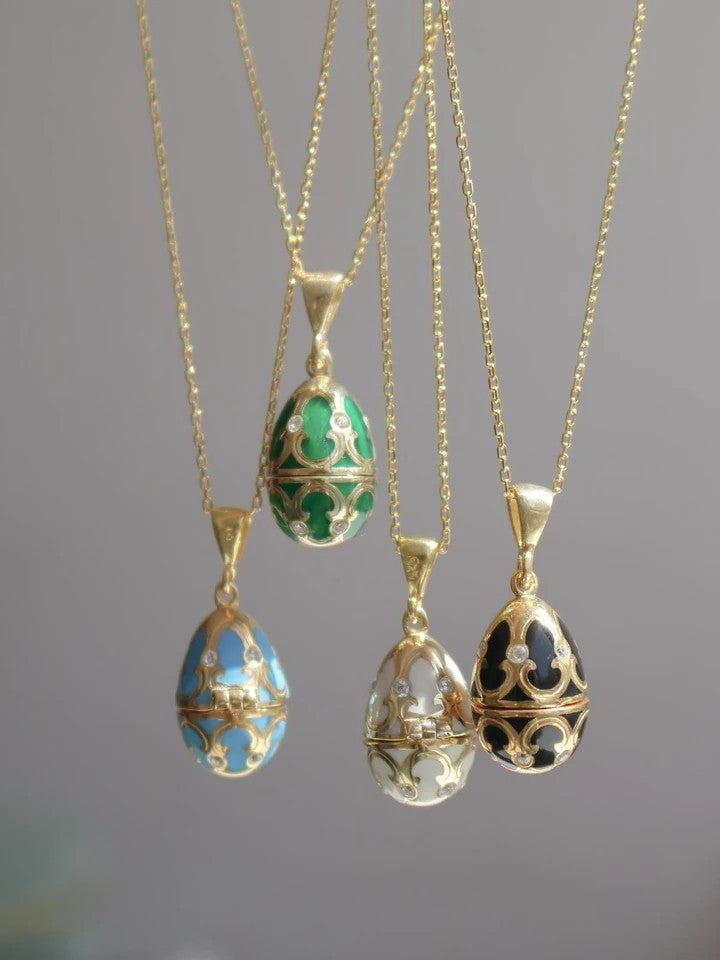 White Chick Easter Necklace 925 Sterling Silver