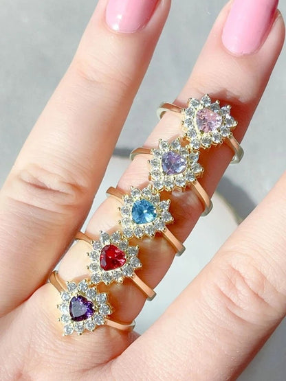 Princess Heart Ring 925 Silver