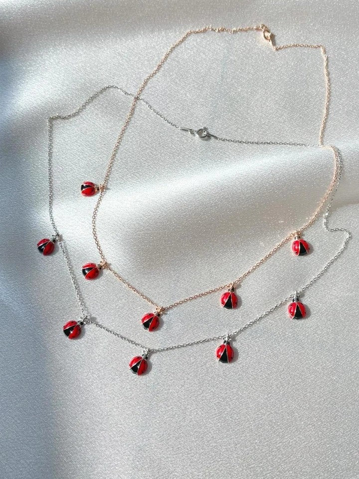 Ladybug 925 Silver Necklace