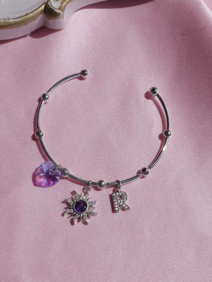 Rapunzel Sun Letter Charm Bracelet