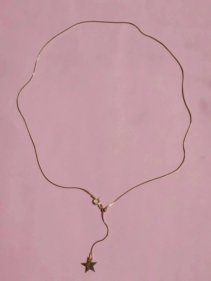 Starry Letter Elevator Necklace 925 Silver