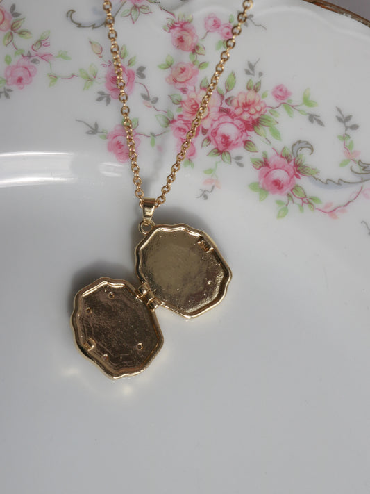 Purple Heavenly Angel Personalized Photo Locket Necklace