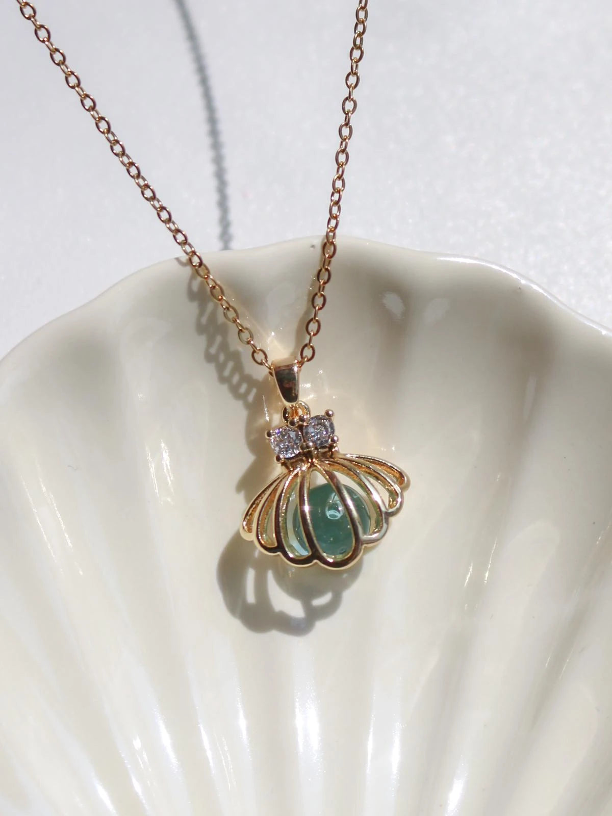 Mermaid Pearl Steel Necklace