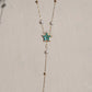 Blue Star Y Necklace