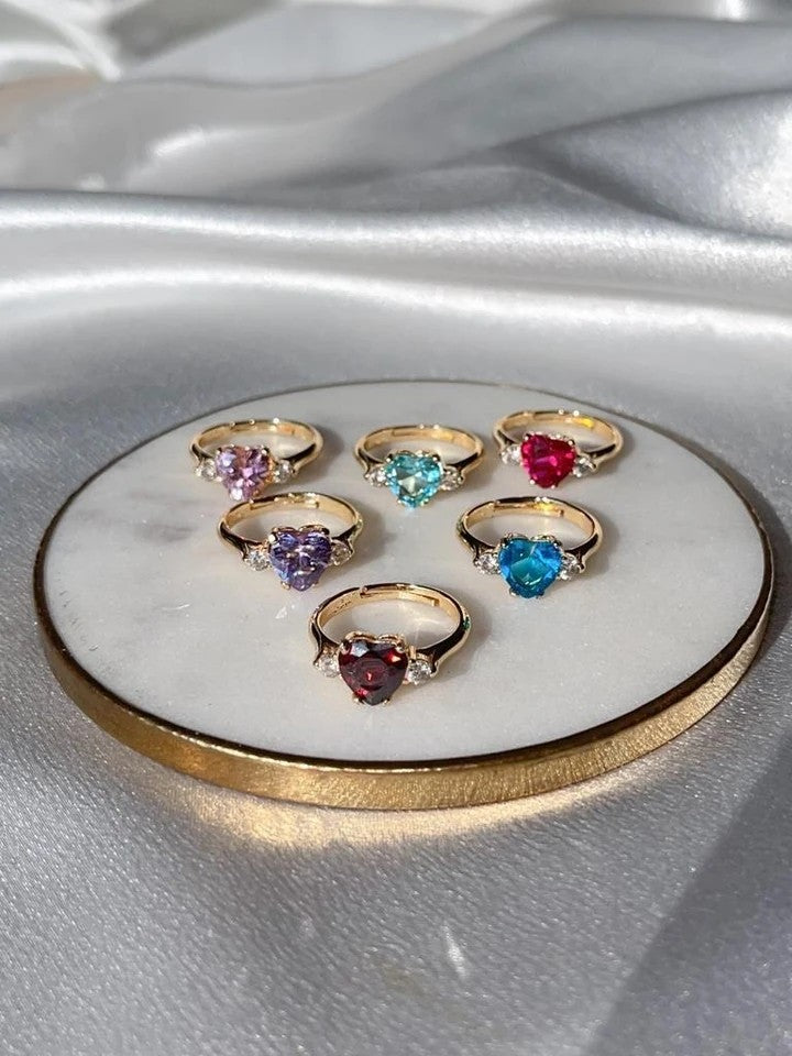 Royal Heart Brass Ring