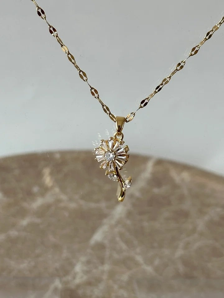 Daisy Fidget Steel Necklace