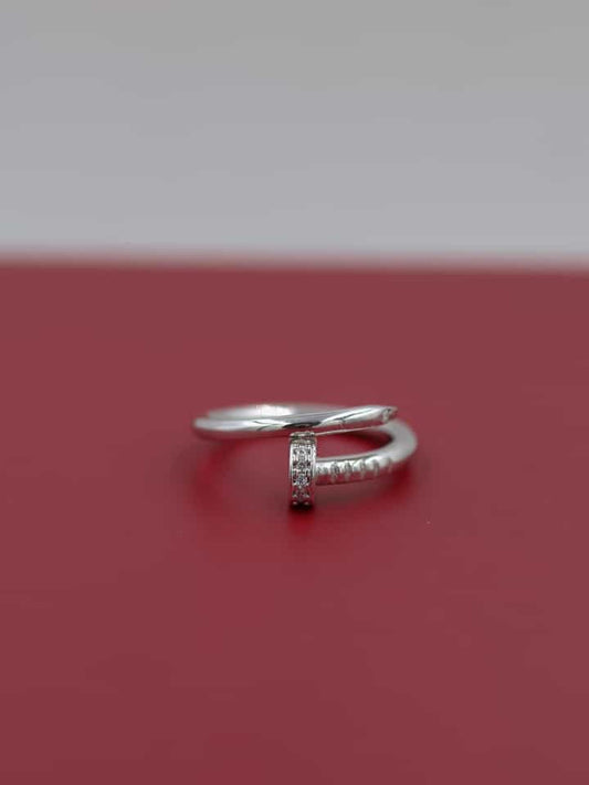 Stone Stud 925 Sterling Silver Ring