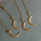 The Moon Necklace - Steel Chain