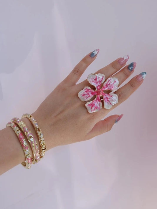 Aloha Flower Shine Ring