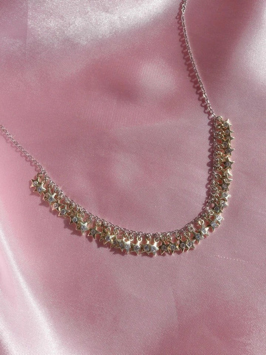 Multi-Star Zircon 925 Silver Necklace