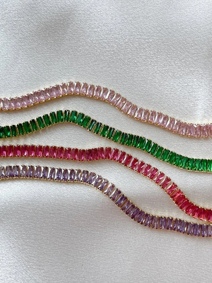 Single Color Baguette Stone Bracelet