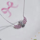 Pink Diamond Angel 925 Silver Necklace