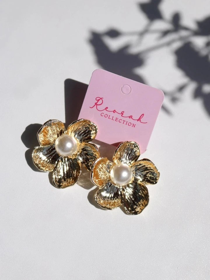 Flowers Pearl Earrings
