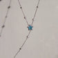 Blue Star Y Necklace