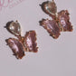 Pink Butterfly Earrings