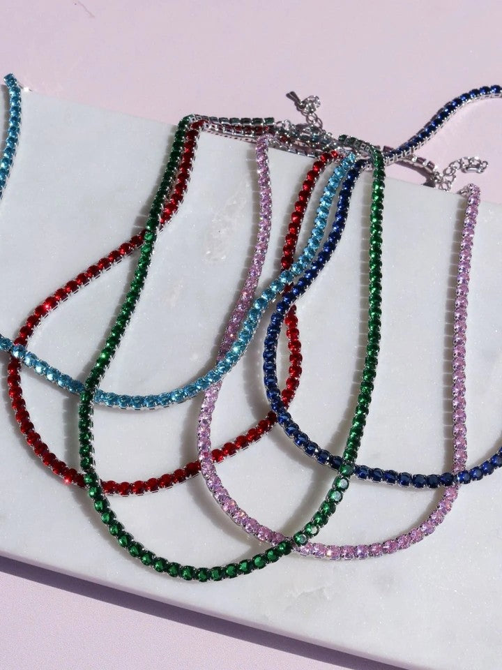 Multi Stone Colors Collection Necklace