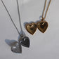 Floral Heart Personalized Photo Locket Necklace