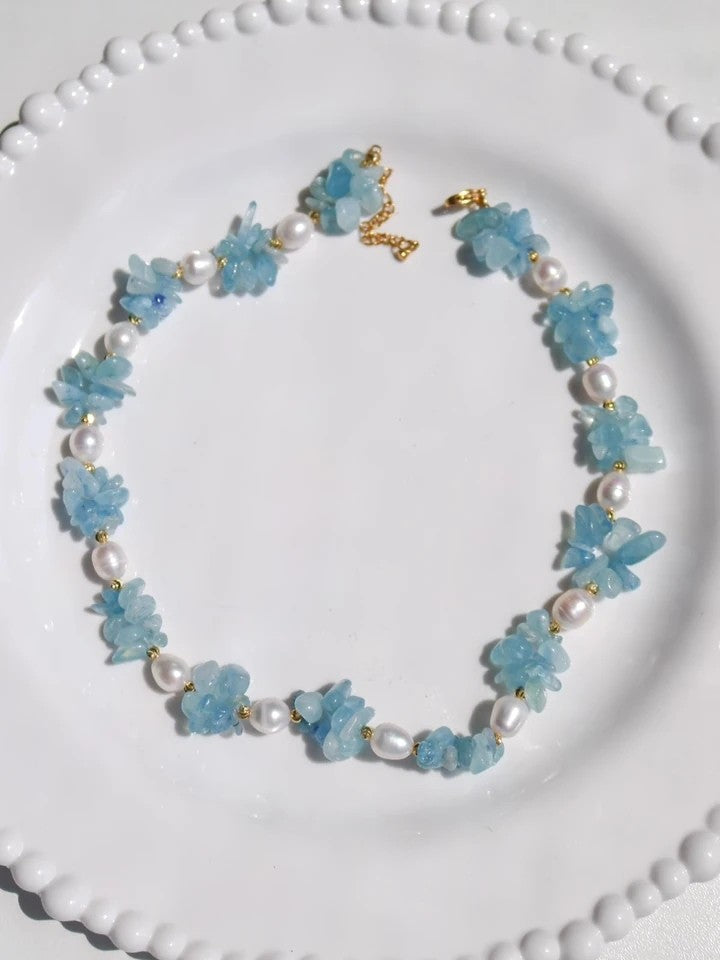 Aquamarine Stone Necklace