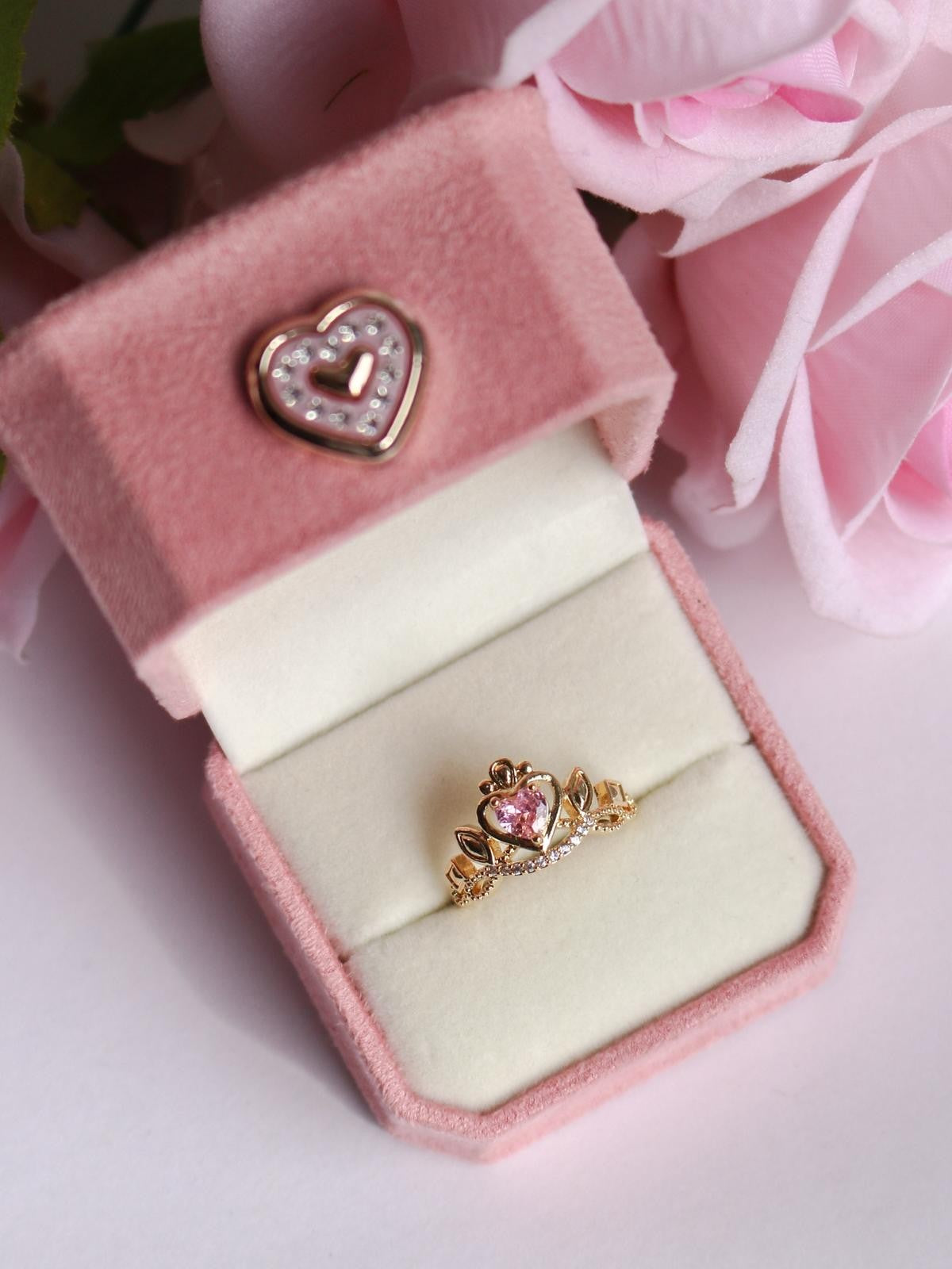 Cinderella Crown Heart Ring
