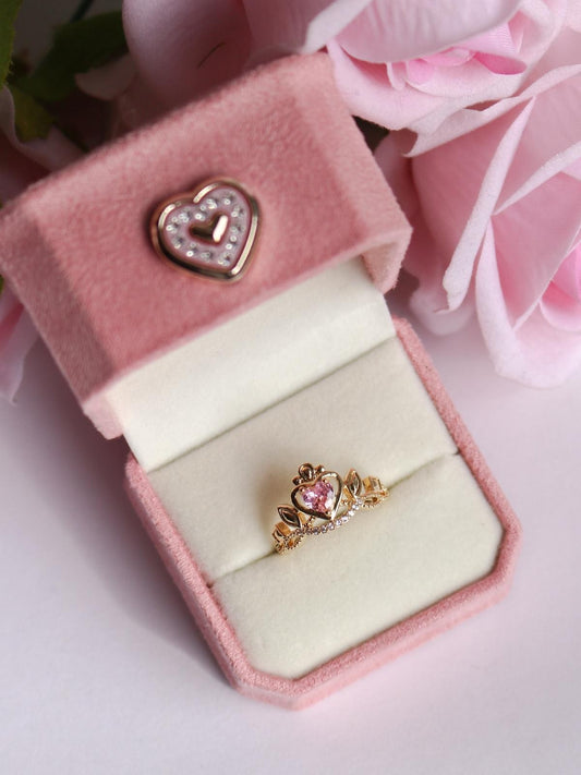 Cinderella Crown Heart Ring