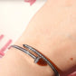 Studded Nail Steel Bracelet with Stone