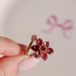 Dark Pink Bloomea Flower Ring