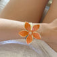 Orange Floral Grace Ring And Bracelet Set