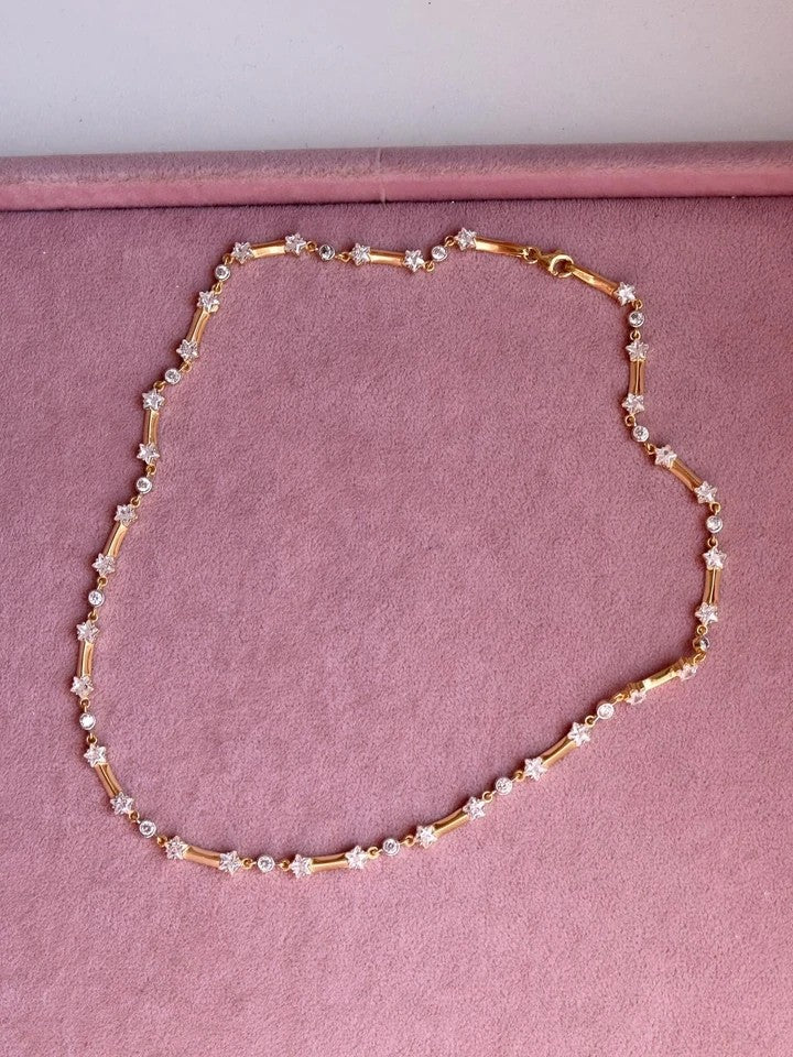 Starry Circle 925 Silver Necklace