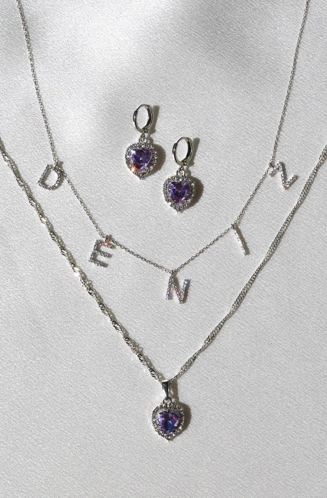 925 Silver Stone Name Necklace