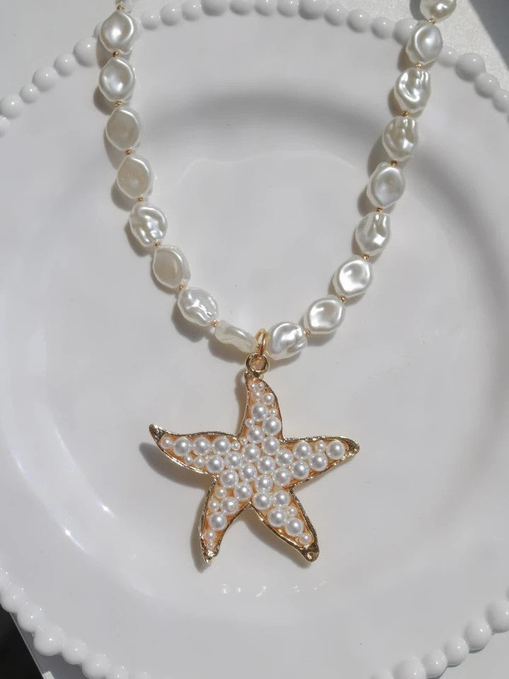 Pearl Starfish Necklace