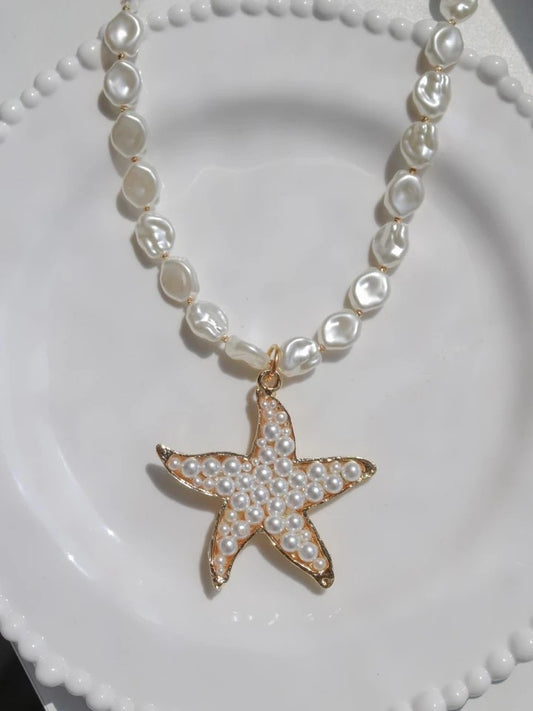 Pearl Starfish Necklace