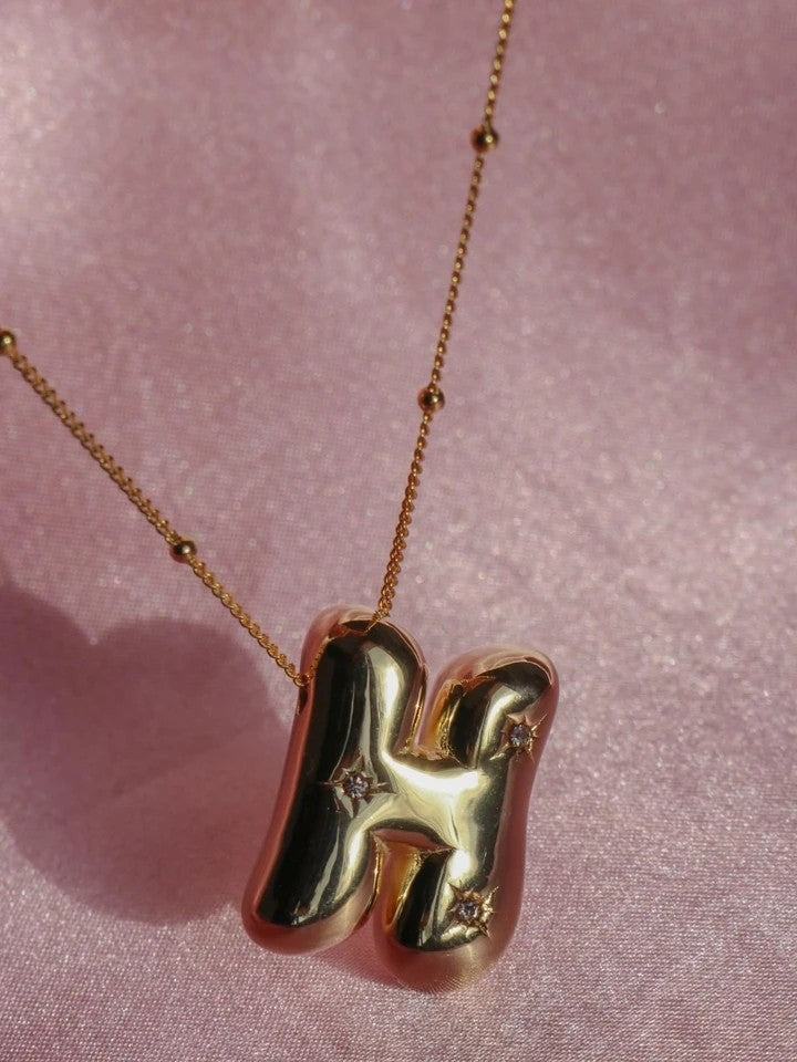 Shiny Sugar Letter Necklace 925 Silver