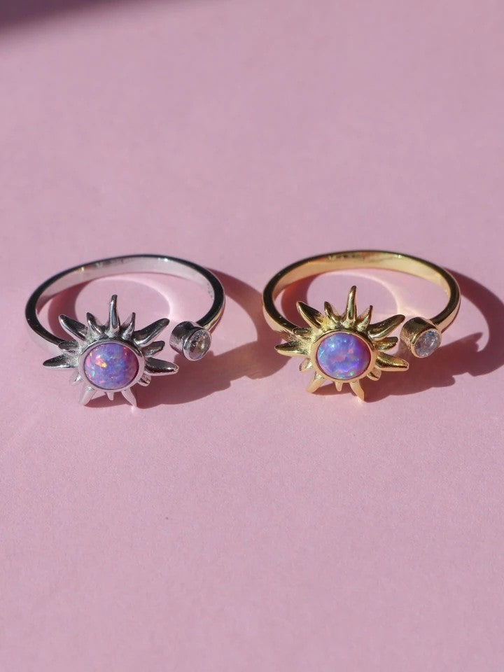 Rapunzel Sun Opal Vol 2 Ring 925 Silver